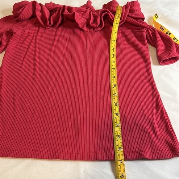 ANN TAYLOR raffle shoulder top blouse - Picture 5 of 7